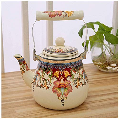 MOCHENG Kettle Enamel Kettle 2.7L for Induction Cooker Gas Stoves, Large Color National Feng Shui Bottle Cool Boiling Water Pot Teapot Thermos for Hob Or Stove Top Cooker Gas Stoves