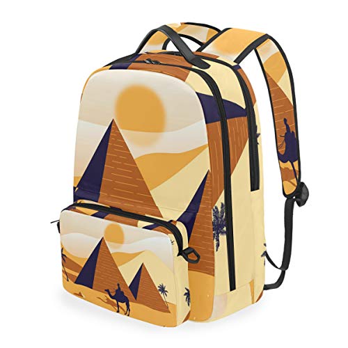 Mochila Bandolera Desmontable con pirámide egipcia, para Hombres y Mujeres, para Viajes, Universidad, Escuela, Bolso Casual