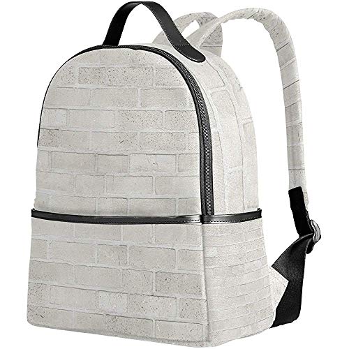 Mochila Bolsa,Textura De Fondo Transparente De Pared De Ladrillo Bolsa De Hombro Mochila Mochilas De Poliéster para Senderismo Deportivo Atlético 37Cm(H) X30.5Cm(W)