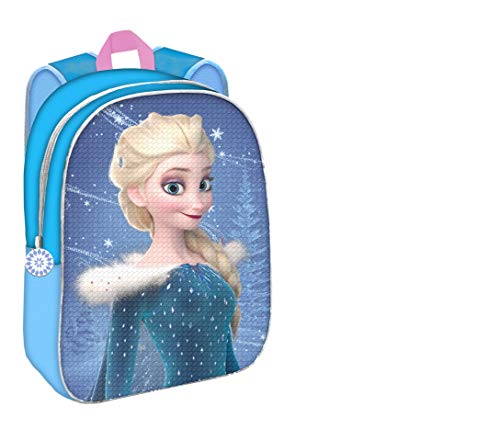 Mochila Disney Frozen Elsa y Ana con Dos Imágenes Lentejuelas Reversibles 30 cm. Toybags 2018