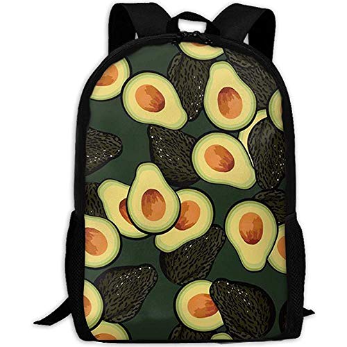 Mochila Ligera para Estudiantes,Mochila Escolar De Moda,Mochila Antirrobo,Bolsa De Viaje,Patrón De Aguacate Lámina Niños/Adulto,Hombres/Mujeres