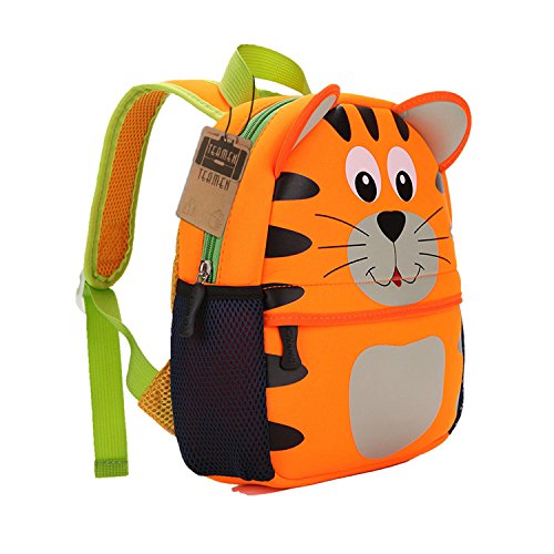 Mochila para niños, Animal Mochila Escolar TEAMEN® Toddler Kids Mochila Escolar para niños pequeños, Mochila para 2-5 años (Tigre)