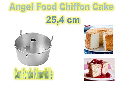 Molde de aluminio para bizcochos en forma de pastel de ángel, 25,4 cm