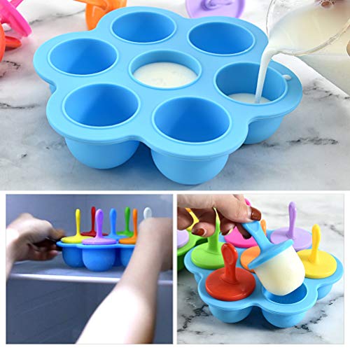 Molde de Silicona Mini Ice Pops Molde de paletas Moldes de paletas Bebé DIY Complemento alimenticio Herramienta Batido de Frutas Molde de Helado