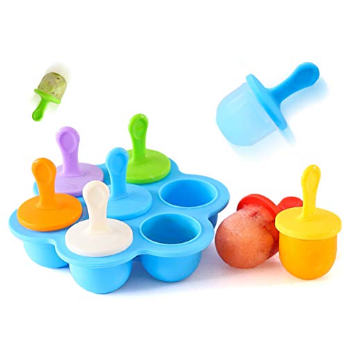 Molde de Silicona Mini Ice Pops Molde de paletas Moldes de paletas Bebé DIY Complemento alimenticio Herramienta Batido de Frutas Molde de Helado