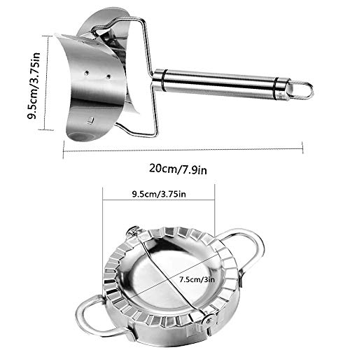 Molde Para Empanadillas, Máquina De Bola De Masa De Acero Inoxidable 2PCS, Herramienta Para Hacer Repostería Manual De Pasteles Para Empanadillas Para Hacer Raviolis Empanadillas O Galletas