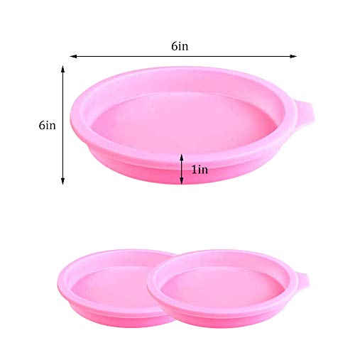 Molde para tartas arcoíris, juego de 4 latas para tartas de silicona, moldes redondos para tartas, molde para hornear, moldes para pizza de 6 pulgadas, utensilios para hornear antiadherentes para la f