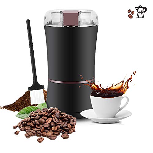 Molinillo de café eléctrico, profesional 400W / 3 onzas Máquina de molinillo de molinillo de café eléctrico, grado de molienda ajustable con cuchilla de acero inoxidable para frijoles / nueces / semil