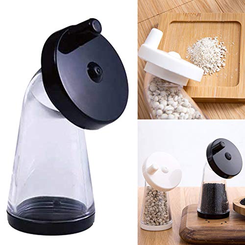 Molinillo de semillas de sésamo, molinillo manual ajustable, botella para moler especias, para moler sésamo o pellets pequeños Tamaño libre Random White Or Black