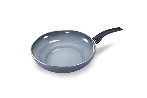 Moneta Aria Finegres Wok 1 Mango, Aluminio, Gris, 28 cm, para todo tipo de cocinas incluida inducción