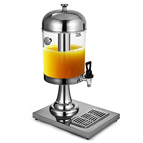 Moracle Dispensador de Bebidas Frías de 8 Litros / 2.1 Gal el Enfriador de Bebida Definitiva Dispensador de Jugos 3.7 kg Comerciales de Acero Inoxidablepara Desayunos Bufé Servicio en Hoteles 8L