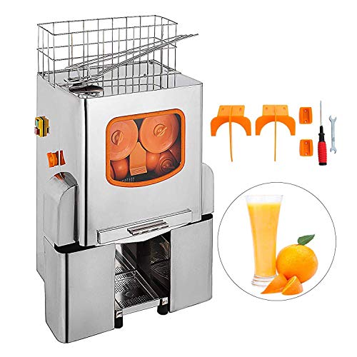 Moracle Licuadora Exprimidor de Naranja Eléctrico 22-25 Naranjas/Min Licuadora de Zumos Automático 120W Juicer de Naranja/Lemón Profesional Extractor de Acero Inoxidable Máquina Comercial