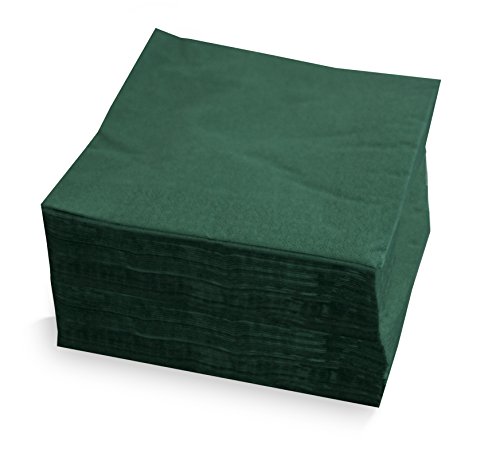MORIGAMI SER4230240 Servilleta 40 x 40, 2 capas, pliegue 1/4, 50 servilletas, 2 capas lisa con cenefa, Verde