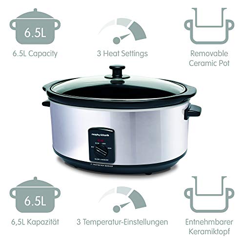 Morphy Richards 48715EE- Máquina para cocinar a fuego lento (6,5 litros)