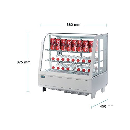 Mostrador refrigerado polar blanco 100 litros Comida comercial para nevera