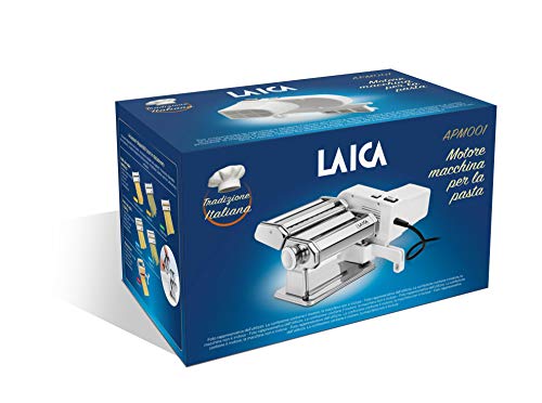 Motor para incorporar a la máquinas de pasta Laica PM0500 y PM2000 para hacer más facil y rápido su uso. Laica APM001. Potencia 90W, se incluyen 2 soportes de apoyo.