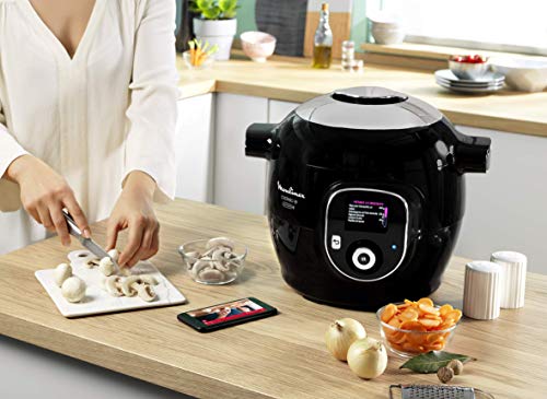 Moulinex Cookeo + Connect olla multi-cocción 6 L 1200 W Negro, Cromo - Ollas multi-cocción (6 L, 1200 W, 6 personas(s), China, Negro, Cromo, Cerámico)