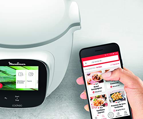 Moulinex Cookeo Touch - Olla inteligente de alta presión Táctil blanco