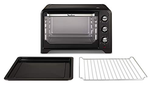 Moulinex OX464810 Optimo-Horno eléctrico (33 litros, 6 Modos de cocción, 240º C), Color Negro, 1600 W, Acero Inoxidable