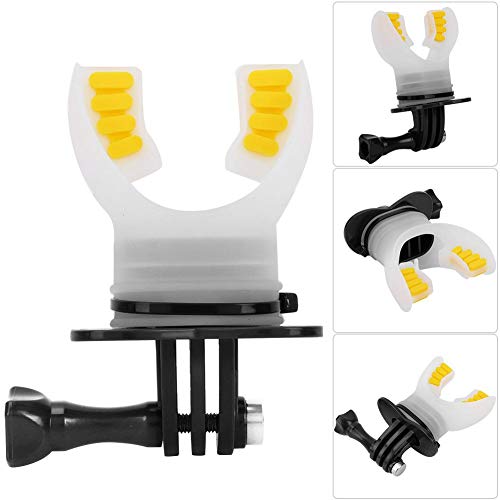 Mouth Bite Mount Adaptador del Soporte de la Boquilla Surfing Diving Skating con Floaty y Cuello Lanyard para Gopro Hero 7/6/5/4/3/3 + para SJCAM para XiaoYi cámara de acción (Negro)