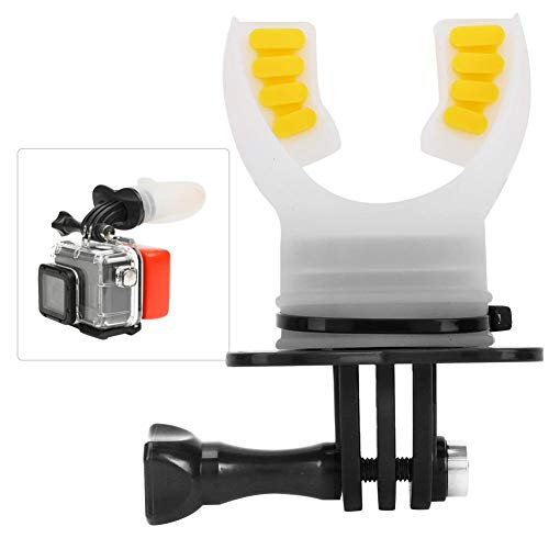 Mouth Bite Mount Adaptador del Soporte de la Boquilla Surfing Diving Skating con Floaty y Cuello Lanyard para Gopro Hero 7/6/5/4/3/3 + para SJCAM para XiaoYi cámara de acción (Negro)