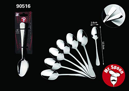 Mr. Spoon 12 cucharillas Cafe Acero INOX Colección Minimal 12,5x2,6cm