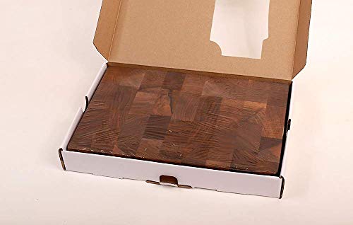 MTM WOOD Tablas de Cortar Cocina de Madera Nogal Marrón Oscuro, Tablas de Picar de Tamaño Diferente y de Espesor 3 y 4 cm, Ideal para Cortar Carne Verdura Pescado Pan (30 x 20 x 3 cm)