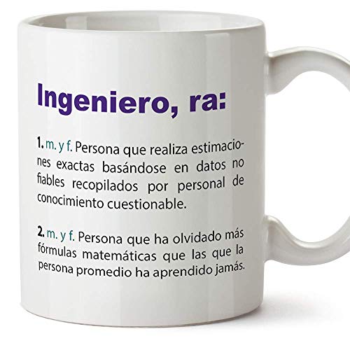 MUGFFINS Tazas Desayuno Originales de Profesiones para Regalar a Trabajadores Tazas para Ingenieros - Tazas con Frases y Mensajes alegres y Divertidos