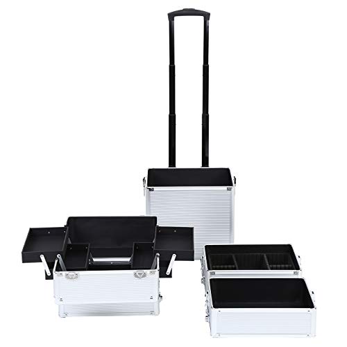 MuGuang 5 en 1 universal beauty case trolley Maletín para maquillaje Estuche de maquillaje Neceser de