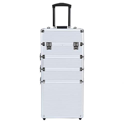 MuGuang 5 en 1 universal beauty case trolley Maletín para maquillaje Estuche de maquillaje Neceser de