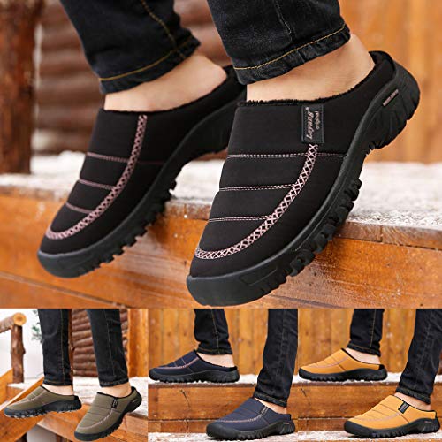 Mujer Invierno Calido Zapatillas,Cómodas Suave Zapatillas Casa Flat Slipper Zapatillas de casa Antideslizantes para Interiores Panda Winter Warm Plush para Mujer A