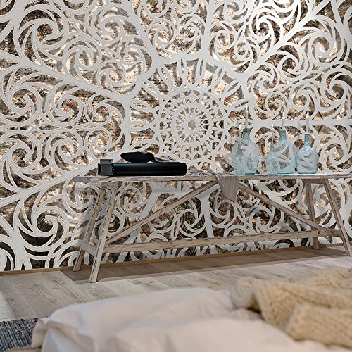 murando Fotomurales 350x256 cm XXL Papel pintado tejido no tejido Decoración de Pared decorativos Murales moderna Diseno Fotográfico Mandala Oriente Abstraccion 3D f-a-0583-a-a