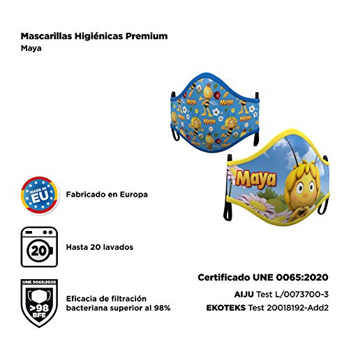 My Other Me la Abeja Maya mascarilla higienica Premium (3 a 5 años)