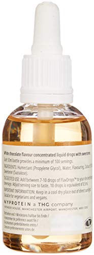 MyProtein Flavdrops Liquid Flavouring Saborizante Natural, Sabor Chocolate Blanco - 50 ml