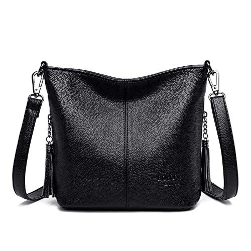 N / A Bolsos Cruzados de Mano para Mujer Bolsos Bolsos de Hombro de Cuero para Mujer Bolsos de diseñador Mujeres de 25 cm x 10 cm x 21 cm