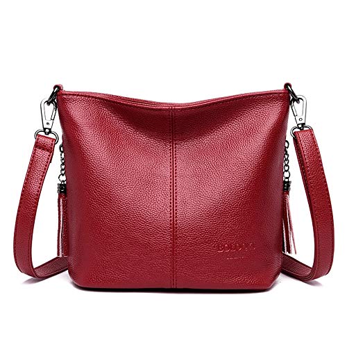 N / A Bolsos Cruzados de Mano para Mujer Bolsos Bolsos de Hombro de Cuero para Mujer Bolsos de diseñador Mujeres de 25 cm x 10 cm x 21 cm