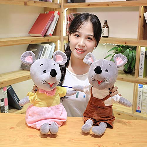 N / A Enorme Lindo ratón Juguetes de Peluche Adorable Pareja de Animales Ropa de Vestir muñeca de Peluche Suave bebé apaciguar Juguetes Regalo para niñas 80cm