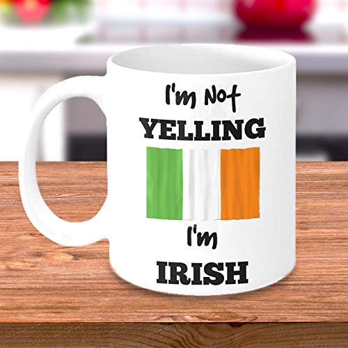 N / A Taza de café Irlandesa Divertida - Regalos irlandeses para mamá o papá - para la Familia Hecha en Irlanda día de la Madre o el Padre, Taza de café