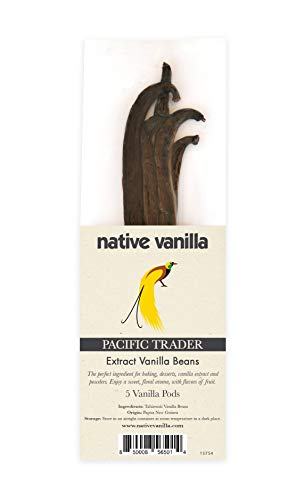 Native Vanilla Tahitian vainilla vainilla extracto grado B (5 vainas) Pacific Trader Premium granel vainilla frijoles frescos