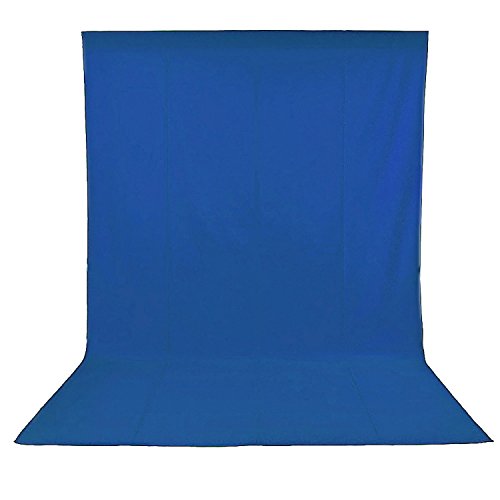 Neewer - Telón de Fondo para Estudio Fotográfico, Vídeo y Televisión, 100% Muselina Pura, Color Azul, Medidas 6 x 9 pies / 1,8 x 2,8 metros, Incluye únicamente el Fondo