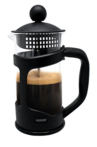 Nerthus Cafetera Francesa de émbolo, PP, Vidrio de borosilicato y SS, Negro, 800 ml