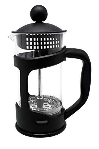 Nerthus Cafetera Francesa de émbolo, PP, Vidrio de borosilicato y SS, Negro, 800 ml