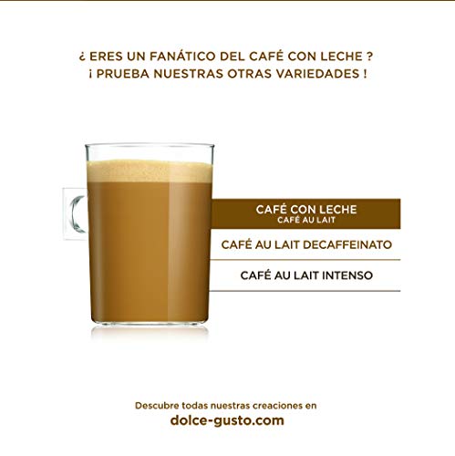 Nescafé DOLCE GUSTO Magnum CAFÉ CON LECHE - Cápsulas de Café - 3 x 30 - 90 Cápsulas