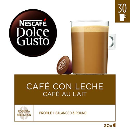 Nescafé DOLCE GUSTO Magnum CAFÉ CON LECHE - Cápsulas de Café - 3 x 30 - 90 Cápsulas