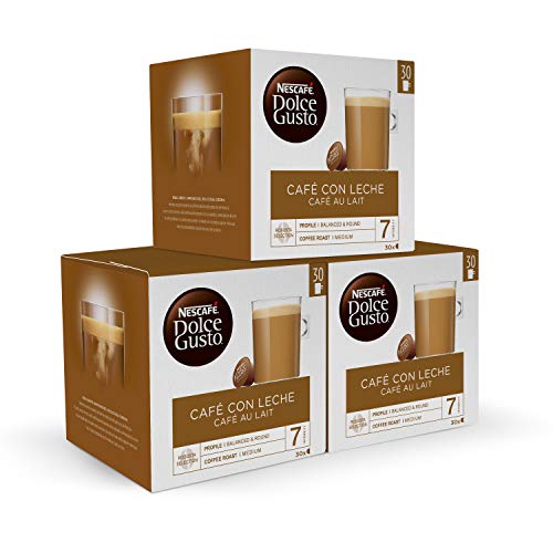 Nescafé DOLCE GUSTO Magnum CAFÉ CON LECHE - Cápsulas de Café - 3 x 30 - 90 Cápsulas