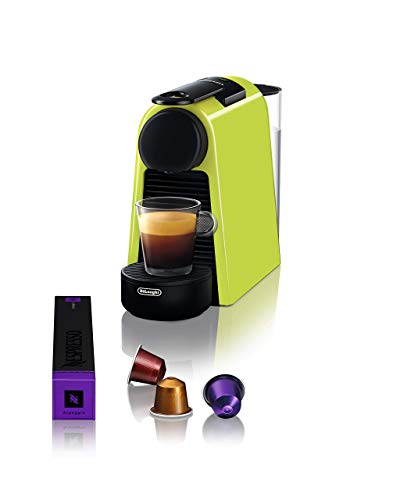 Nespresso De'Longhi Essenza Mini EN85.L - Cafetera monodosis de cápsulas Nespresso, compacta, 19 bares, apagado automático, color lima