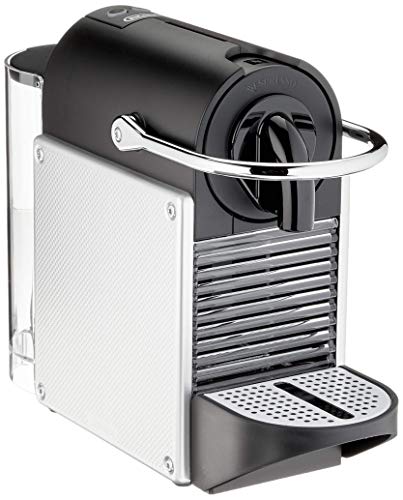 Nespresso De'Longhi Pixie EN124.S Cafetera monodosis cápsulas, 19 Bares, depósito Agua 0.7 L, Apagado automático, 1260 W, 0.7 litros, Acero, Plata