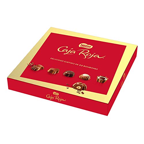 NESTLÉ CAJA ROJA Bombones de Chocolate - Estuche de bombones 200 g