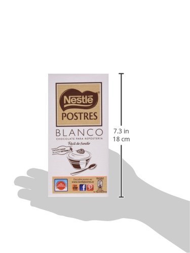 Nestlé Postres - Chocolate Blanco para Repostería - 4 Paquetes de 180 g