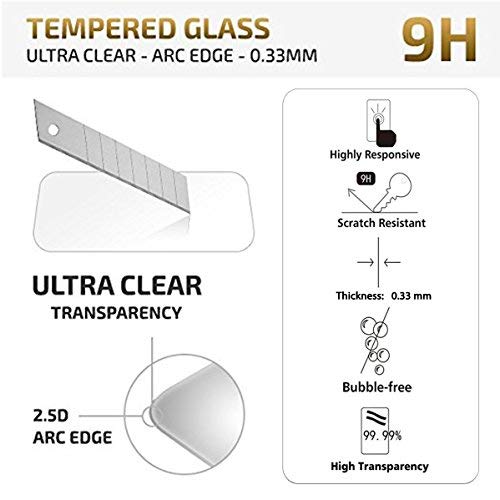 NEW'C 2 Unidades, Protector de Pantalla para Huawei Mate 20, Antiarañazos, Antihuellas, Sin Burbujas, Dureza 9H, 0.33 mm Ultra Transparente, Vidrio Templado Ultra Resistente